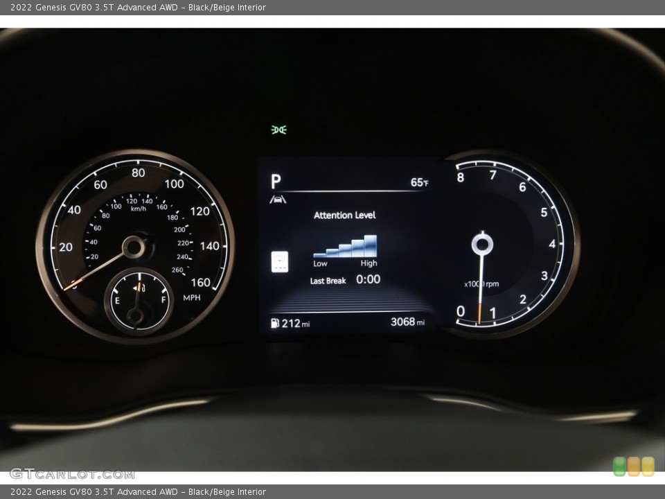 Black/Beige Interior Gauges for the 2022 Genesis GV80 3.5T Advanced AWD #144211008