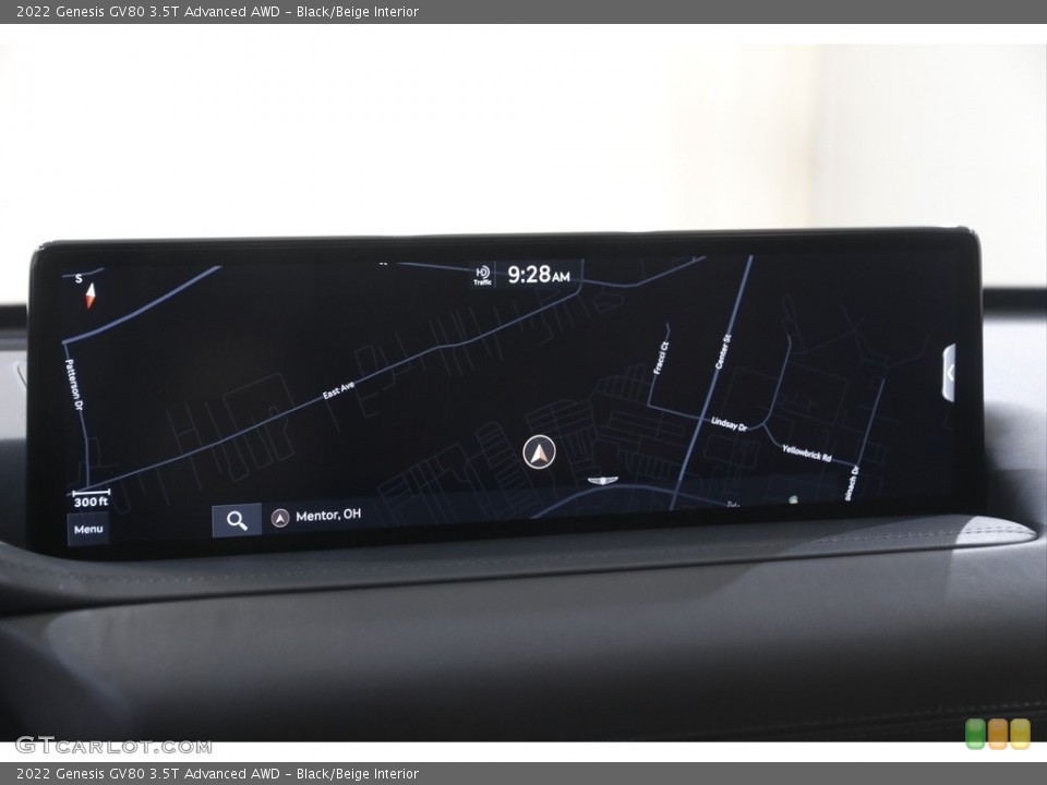 Black/Beige Interior Navigation for the 2022 Genesis GV80 3.5T Advanced AWD #144211089