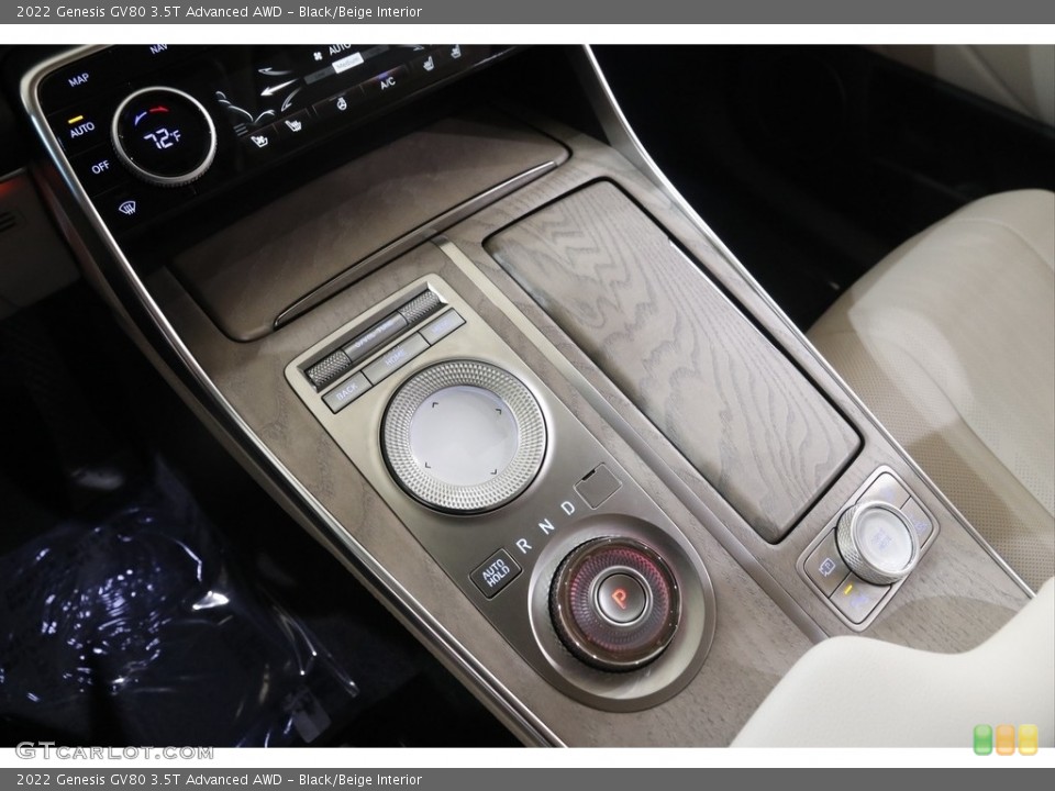Black/Beige Interior Controls for the 2022 Genesis GV80 3.5T Advanced AWD #144211152