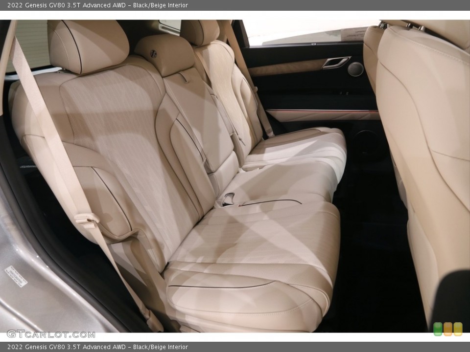 Black/Beige Interior Rear Seat for the 2022 Genesis GV80 3.5T Advanced AWD #144211254
