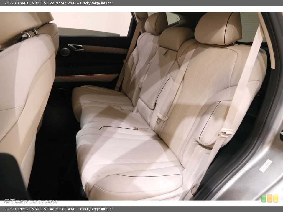 Black/Beige Interior Rear Seat for the 2022 Genesis GV80 3.5T Advanced AWD #144211275