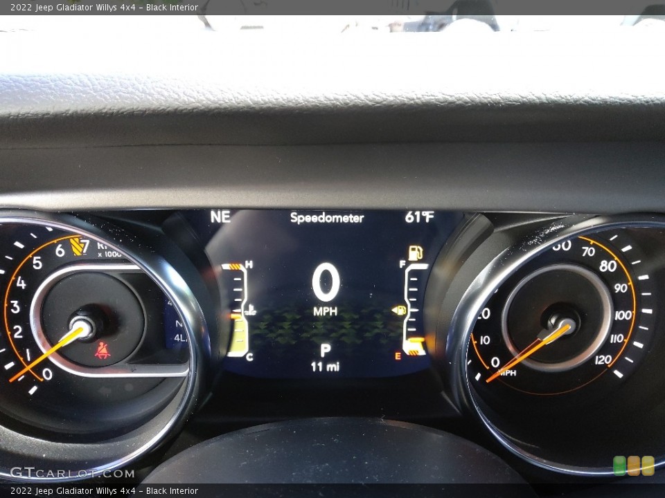 Black Interior Gauges for the 2022 Jeep Gladiator Willys 4x4 #144213378