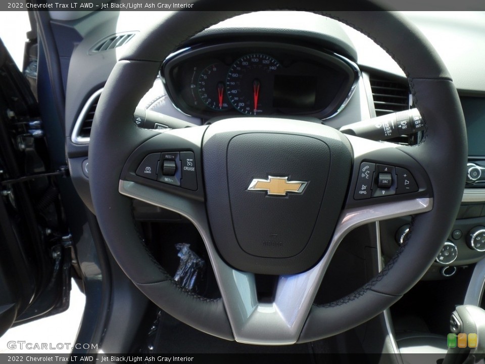 Jet Black/Light Ash Gray Interior Steering Wheel for the 2022 Chevrolet Trax LT AWD #144213579