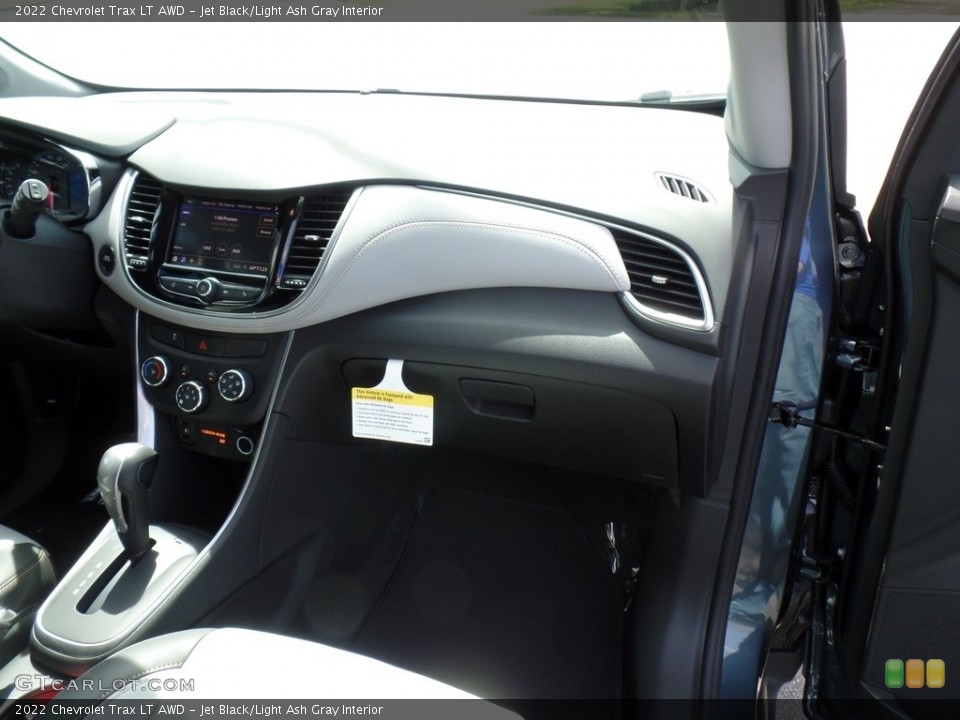 Jet Black/Light Ash Gray Interior Dashboard for the 2022 Chevrolet Trax LT AWD #144214179
