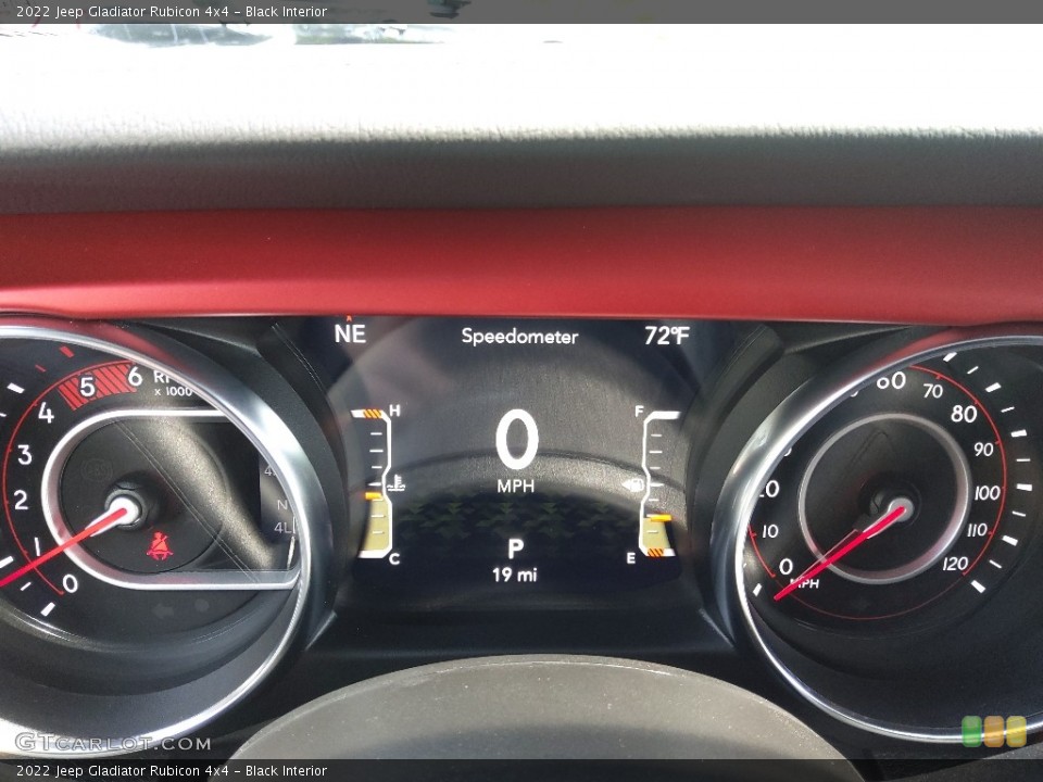 Black Interior Gauges for the 2022 Jeep Gladiator Rubicon 4x4 #144216141