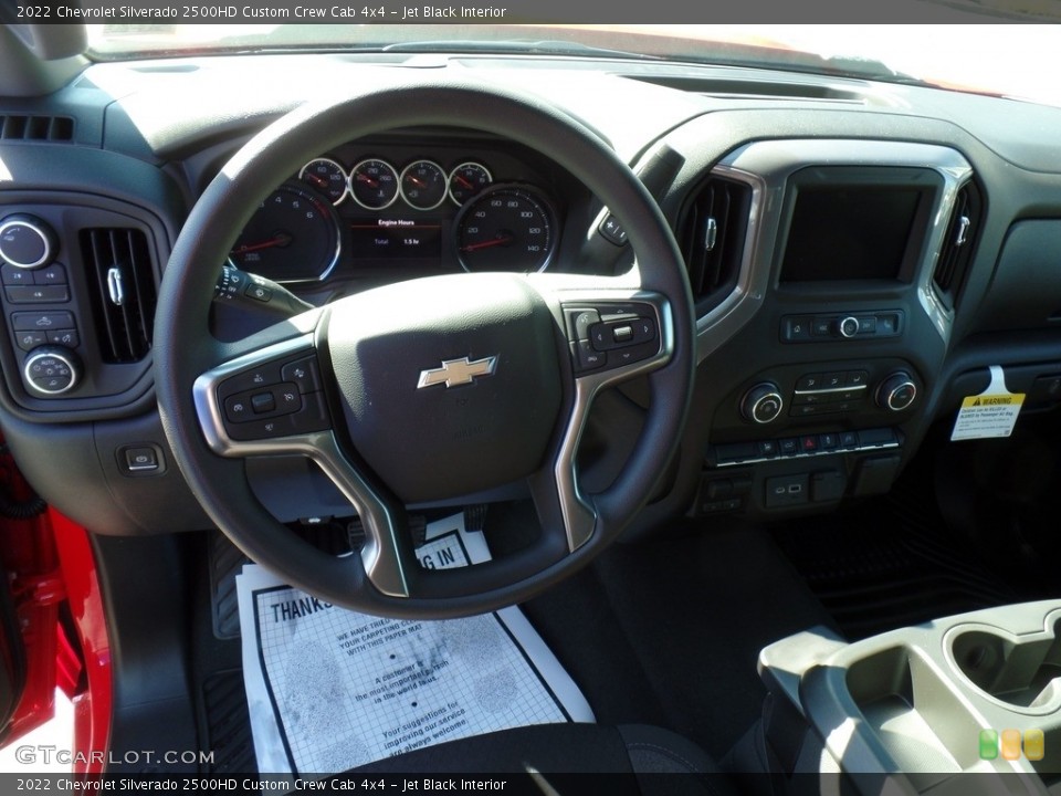 Jet Black Interior Dashboard for the 2022 Chevrolet Silverado 2500HD Custom Crew Cab 4x4 #144216216