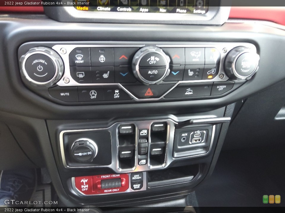 Black Interior Controls for the 2022 Jeep Gladiator Rubicon 4x4 #144216228
