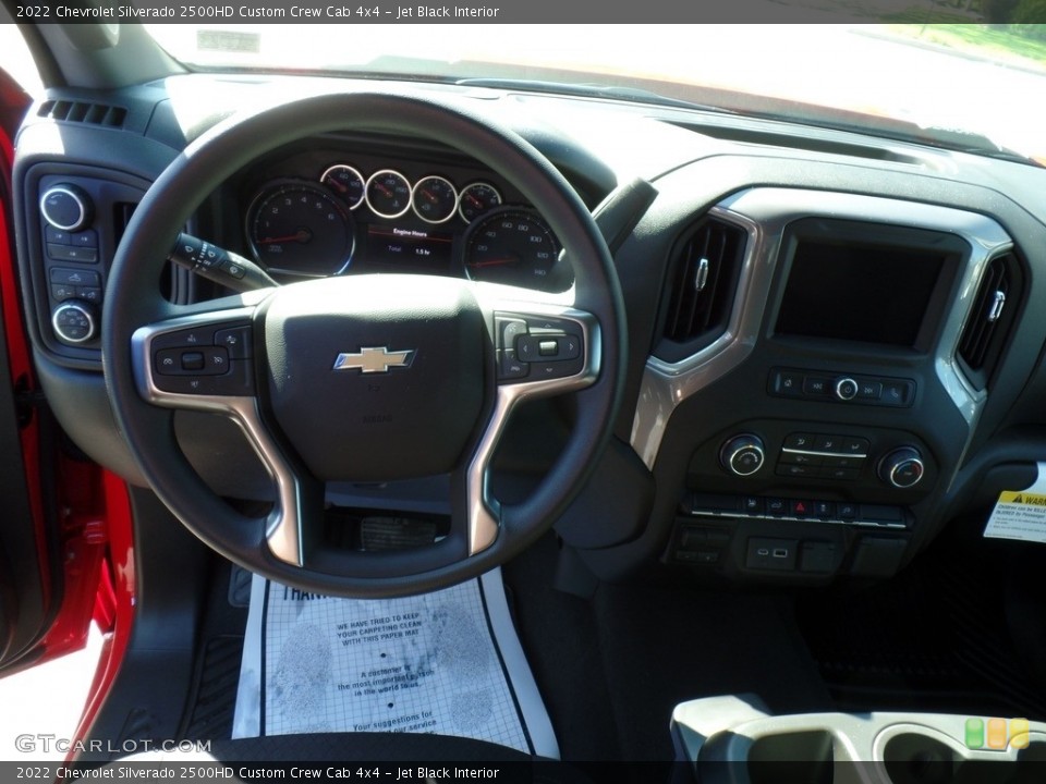 Jet Black Interior Dashboard for the 2022 Chevrolet Silverado 2500HD Custom Crew Cab 4x4 #144216244