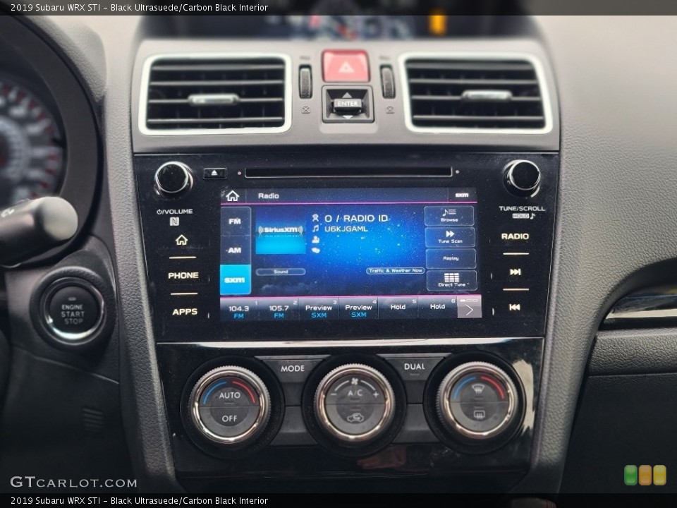 Black Ultrasuede/Carbon Black Interior Controls for the 2019 Subaru WRX STI #144217092