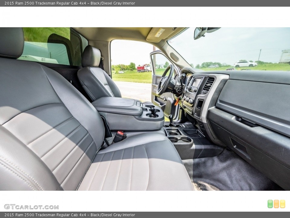 Black/Diesel Gray Interior Front Seat for the 2015 Ram 2500 Tradesman Regular Cab 4x4 #144218151