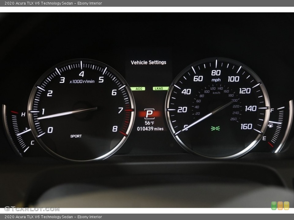 Ebony Interior Gauges for the 2020 Acura TLX V6 Technology Sedan #144218826