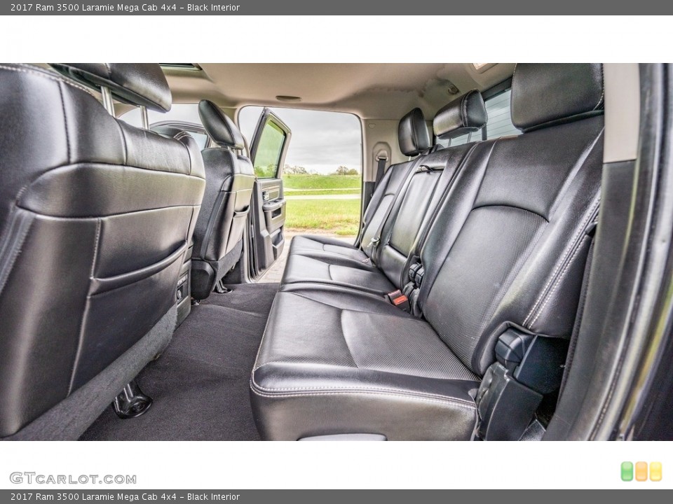 Black Interior Rear Seat for the 2017 Ram 3500 Laramie Mega Cab 4x4 #144221025