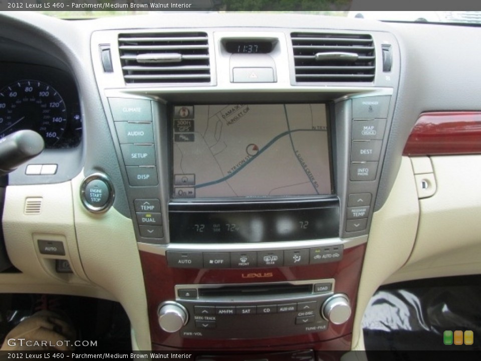 Parchment/Medium Brown Walnut Interior Controls for the 2012 Lexus LS 460 #144221316