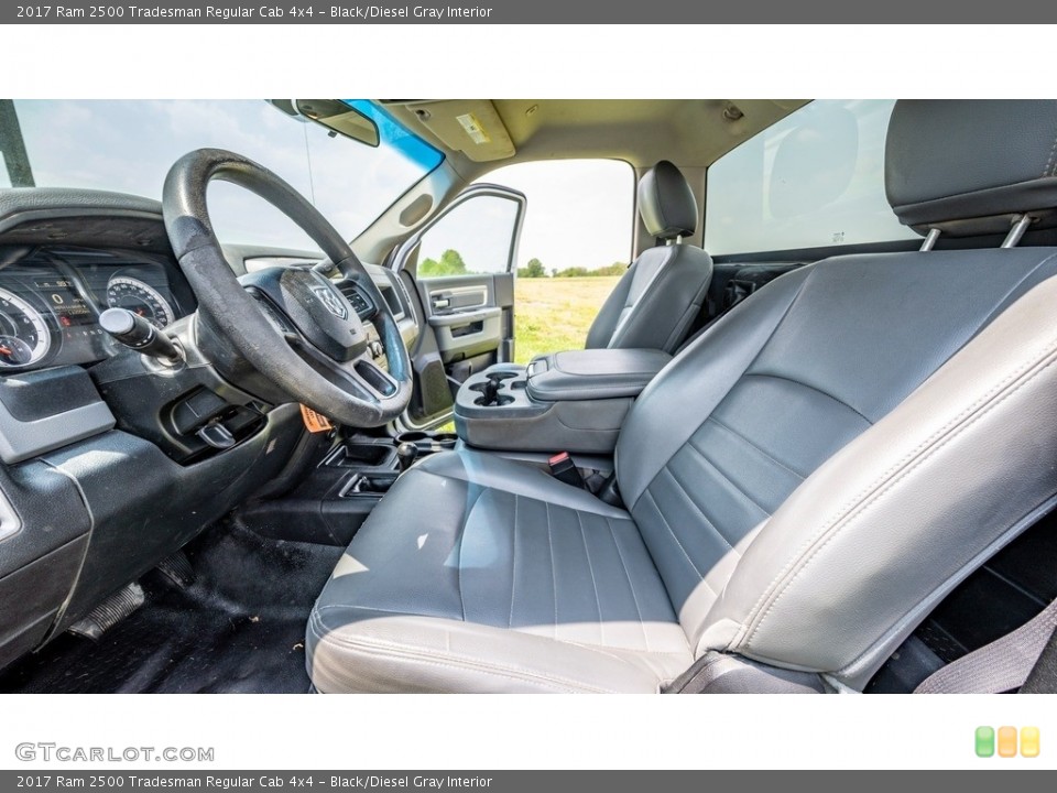 Black/Diesel Gray Interior Front Seat for the 2017 Ram 2500 Tradesman Regular Cab 4x4 #144221541