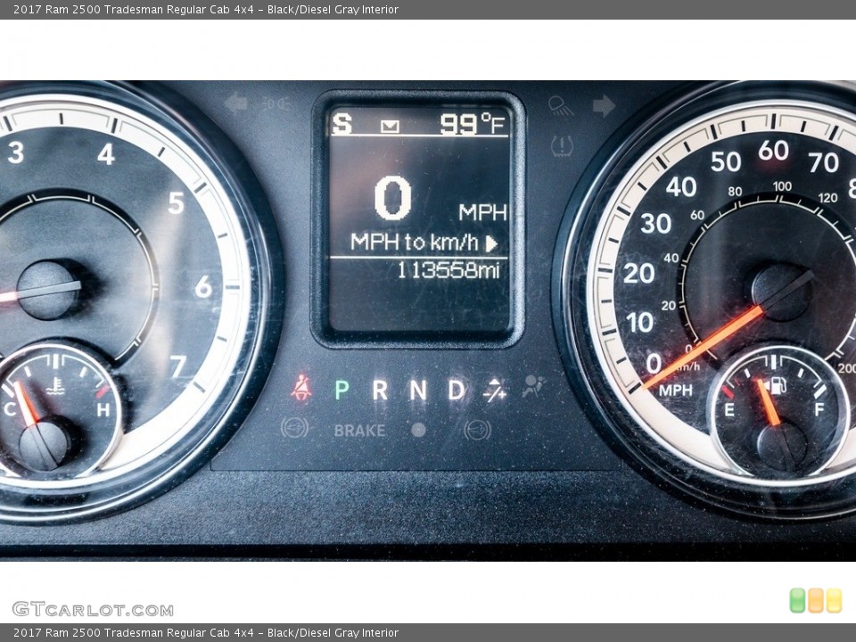 Black/Diesel Gray Interior Gauges for the 2017 Ram 2500 Tradesman Regular Cab 4x4 #144221901