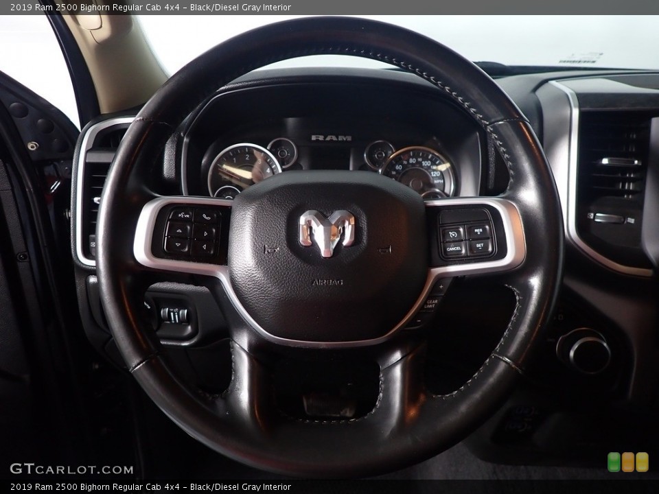 Black/Diesel Gray Interior Steering Wheel for the 2019 Ram 2500 Bighorn Regular Cab 4x4 #144221907