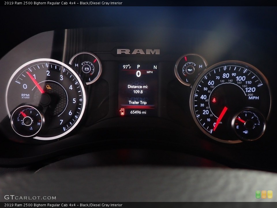 Black/Diesel Gray Interior Gauges for the 2019 Ram 2500 Bighorn Regular Cab 4x4 #144221928