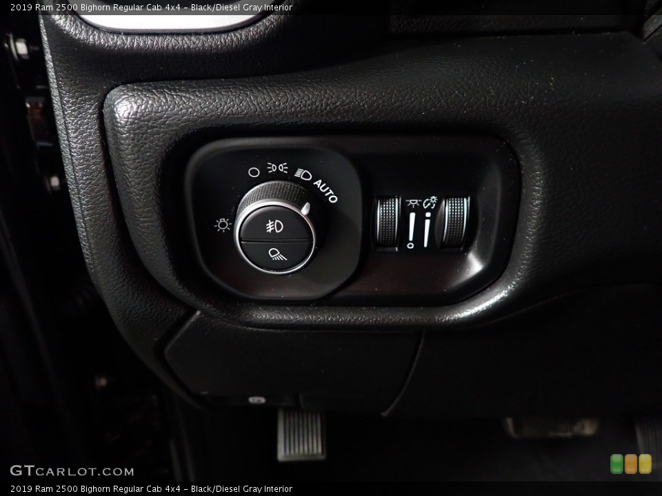 Black/Diesel Gray Interior Controls for the 2019 Ram 2500 Bighorn Regular Cab 4x4 #144221991