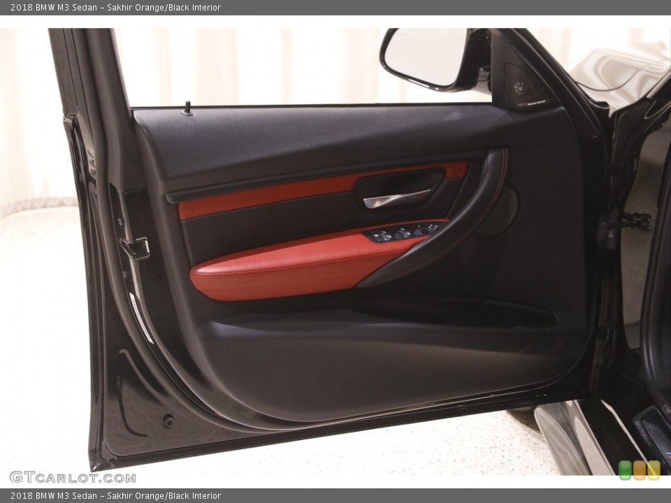 Sakhir Orange/Black Interior Door Panel for the 2018 BMW M3 Sedan #144224598