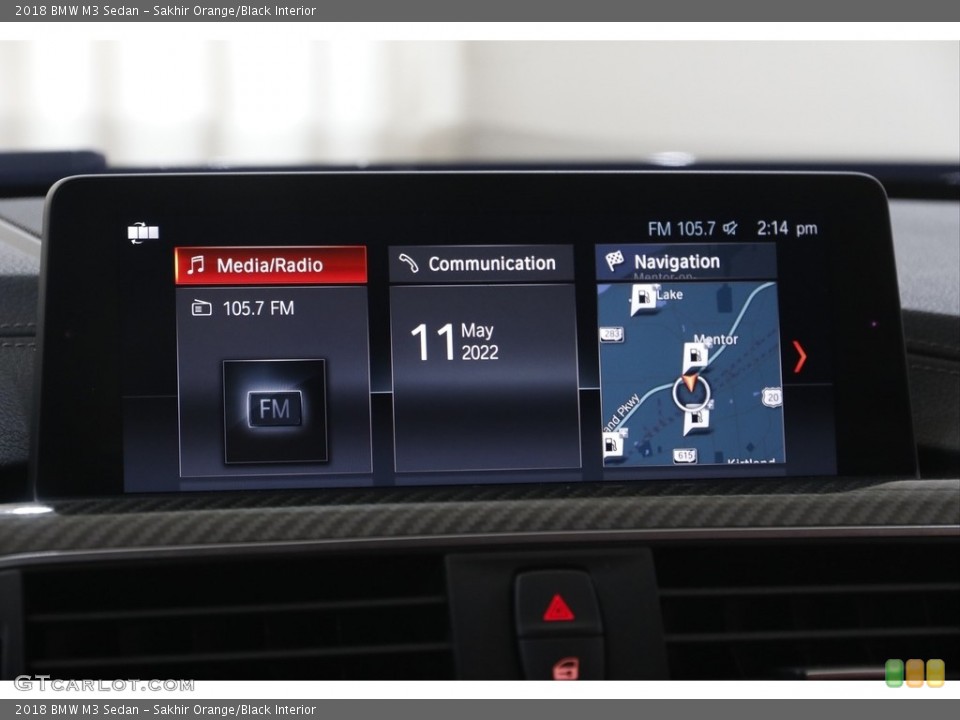 Sakhir Orange/Black Interior Controls for the 2018 BMW M3 Sedan #144224736