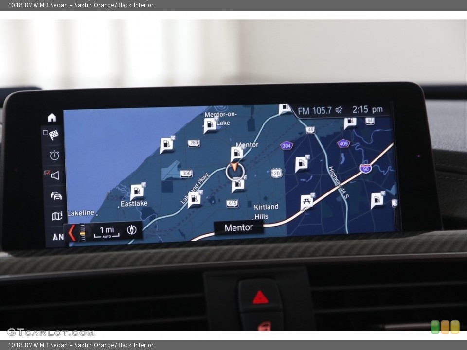 Sakhir Orange/Black Interior Navigation for the 2018 BMW M3 Sedan #144224775