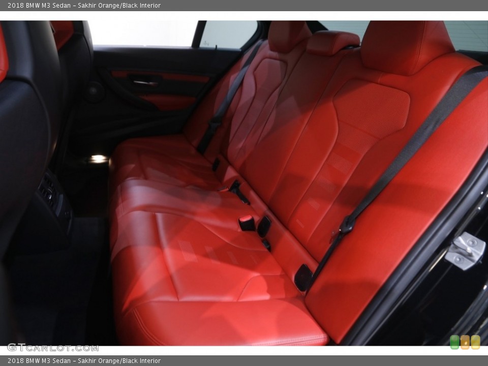 Sakhir Orange/Black Interior Rear Seat for the 2018 BMW M3 Sedan #144224946