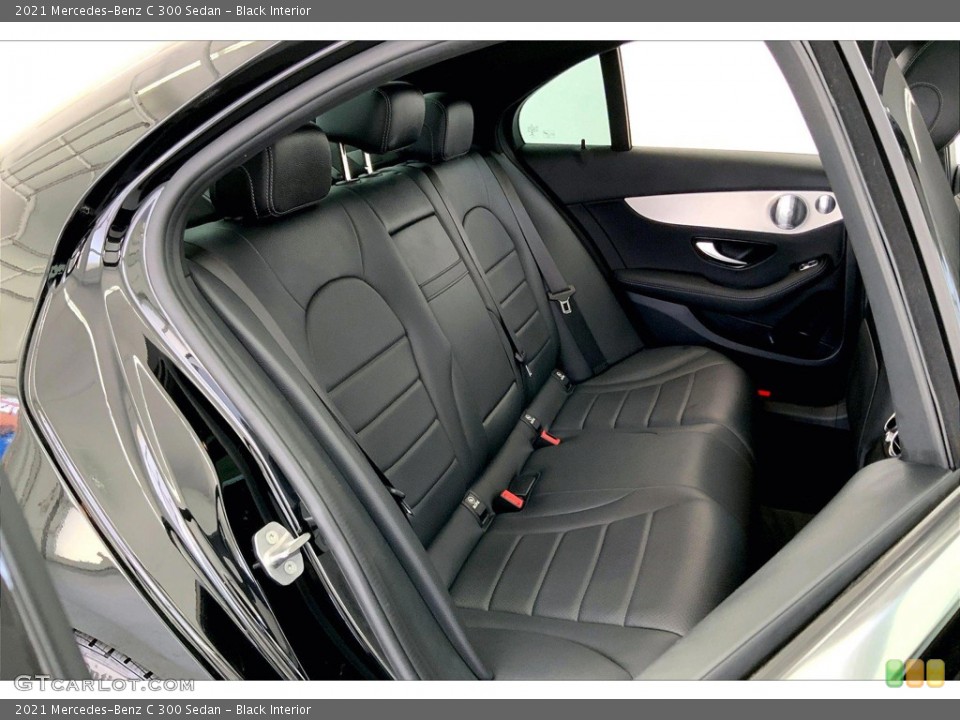 Black Interior Rear Seat for the 2021 Mercedes-Benz C 300 Sedan #144225879
