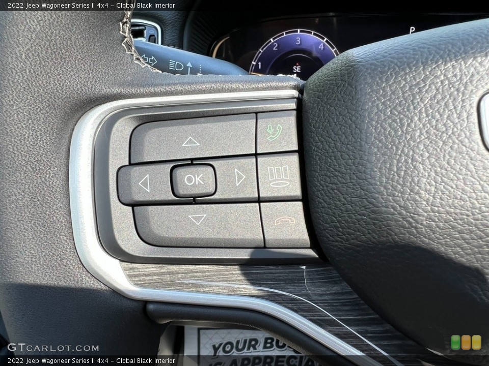 Global Black Interior Steering Wheel for the 2022 Jeep Wagoneer Series II 4x4 #144226407