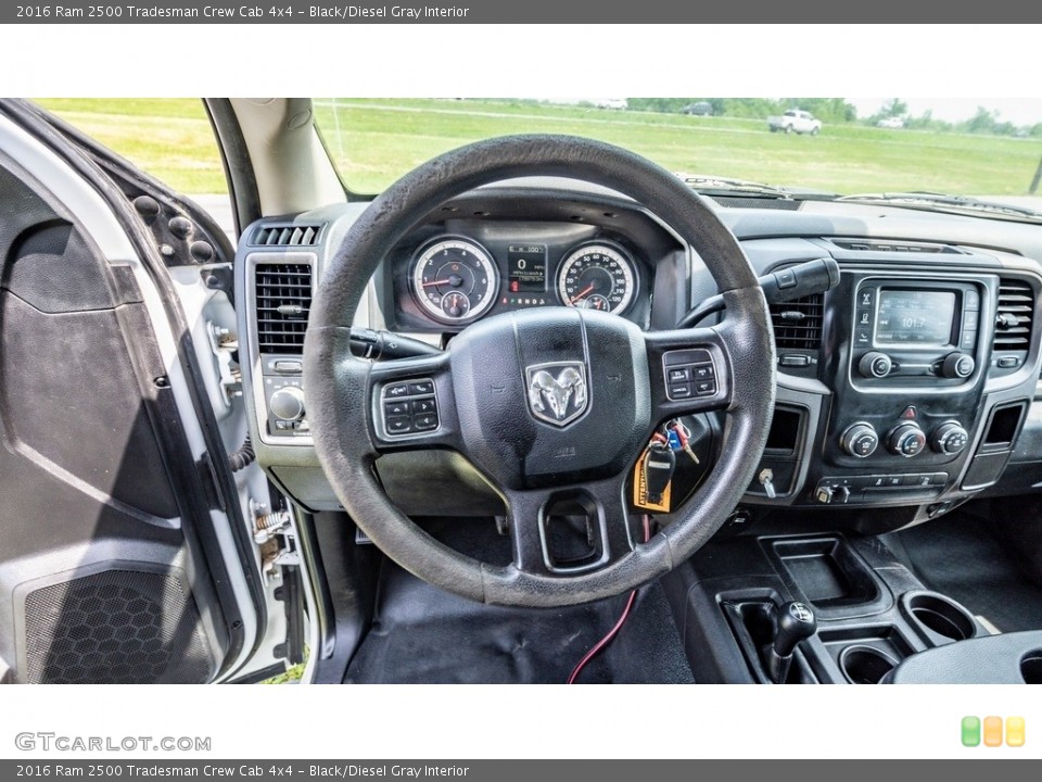 Black/Diesel Gray Interior Steering Wheel for the 2016 Ram 2500 Tradesman Crew Cab 4x4 #144228129