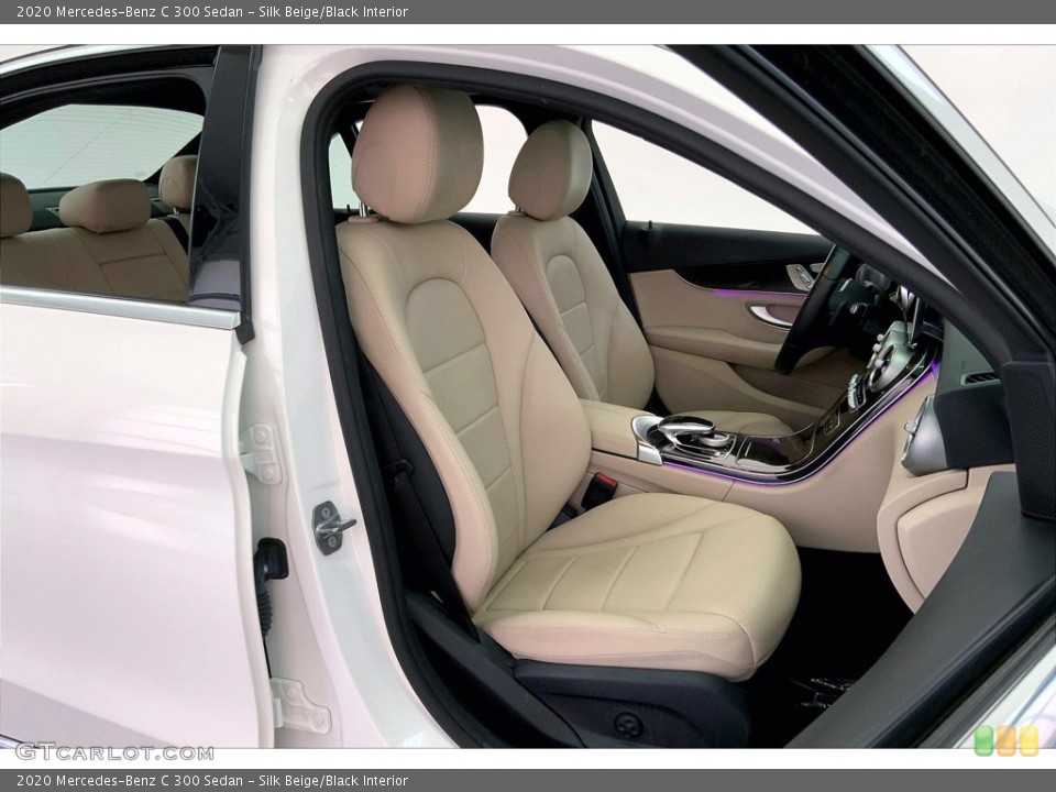 Silk Beige/Black Interior Photo for the 2020 Mercedes-Benz C 300 Sedan #144228327