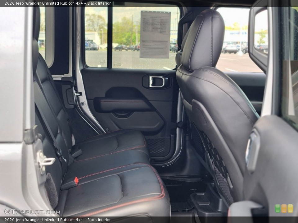 Black Interior Rear Seat for the 2020 Jeep Wrangler Unlimited Rubicon 4x4 #144228507