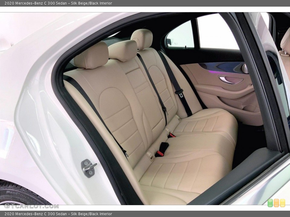 Silk Beige/Black Interior Rear Seat for the 2020 Mercedes-Benz C 300 Sedan #144228693