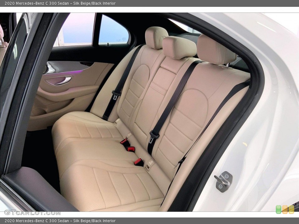 Silk Beige/Black Interior Rear Seat for the 2020 Mercedes-Benz C 300 Sedan #144228717