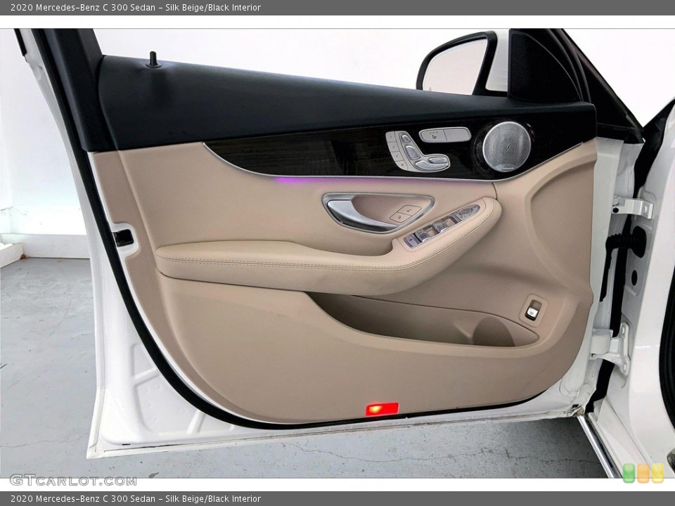 Silk Beige/Black Interior Door Panel for the 2020 Mercedes-Benz C 300 Sedan #144228888