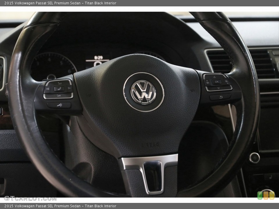 Titan Black Interior Steering Wheel for the 2015 Volkswagen Passat SEL Premium Sedan #144229917