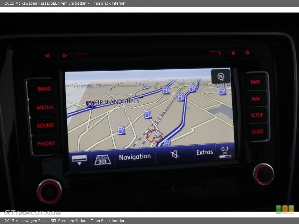 Titan Black Interior Navigation for the 2015 Volkswagen Passat SEL Premium Sedan #144229995