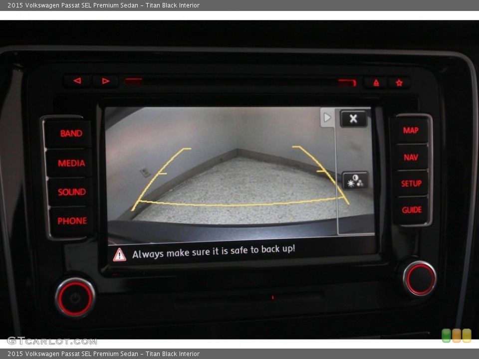 Titan Black Interior Controls for the 2015 Volkswagen Passat SEL Premium Sedan #144230013