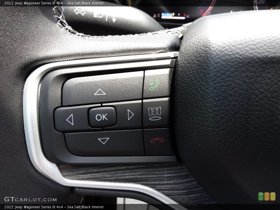 Sea Salt/Black Interior Steering Wheel for the 2022 Jeep Wagoneer Series III 4x4 #144230043