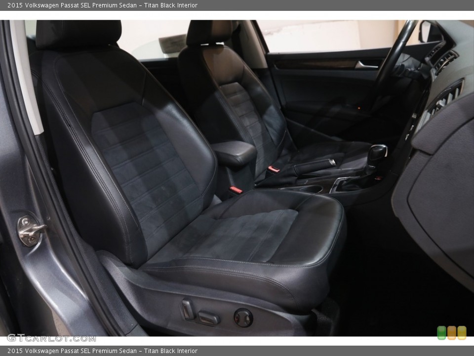 Titan Black Interior Front Seat for the 2015 Volkswagen Passat SEL Premium Sedan #144230080