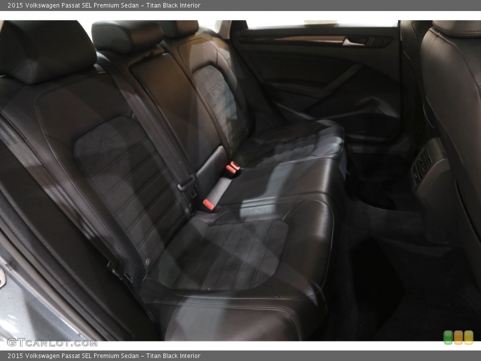 Titan Black Interior Rear Seat for the 2015 Volkswagen Passat SEL Premium Sedan #144230091