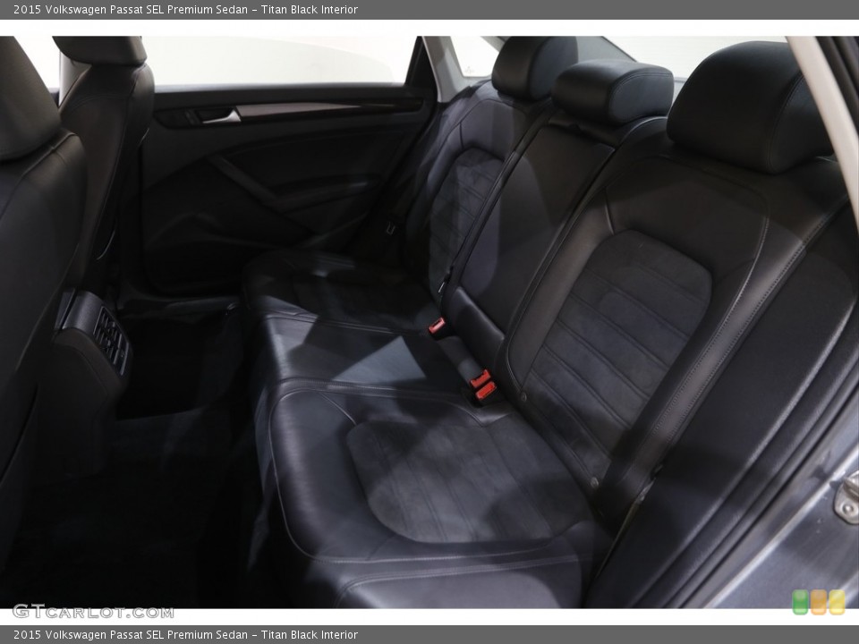 Titan Black Interior Rear Seat for the 2015 Volkswagen Passat SEL Premium Sedan #144230115