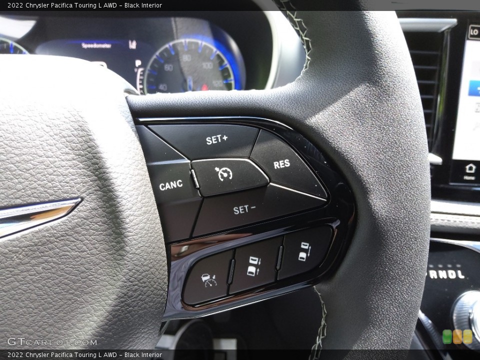 Black Interior Steering Wheel for the 2022 Chrysler Pacifica Touring L AWD #144231060