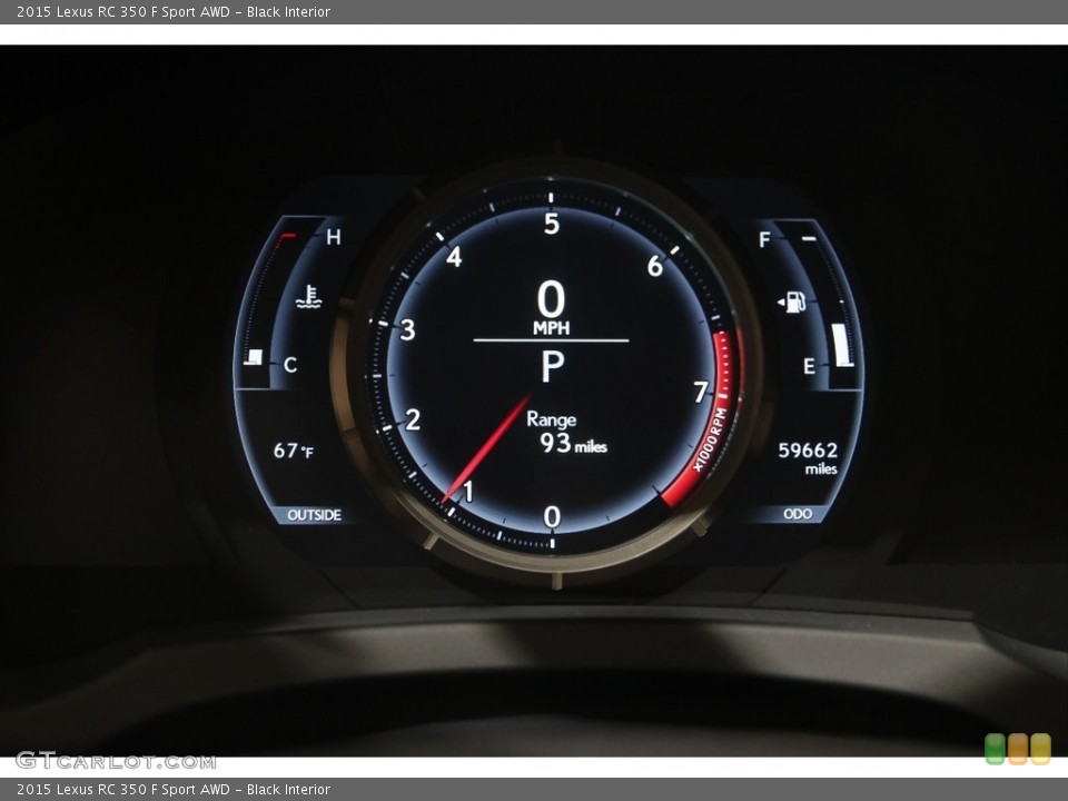 Black Interior Gauges for the 2015 Lexus RC 350 F Sport AWD #144231360