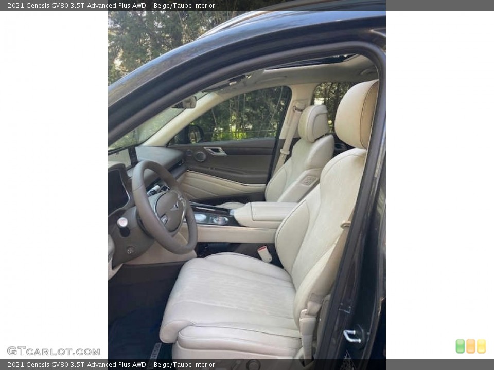 Beige/Taupe Interior Photo for the 2021 Genesis GV80 3.5T Advanced Plus AWD #144235701