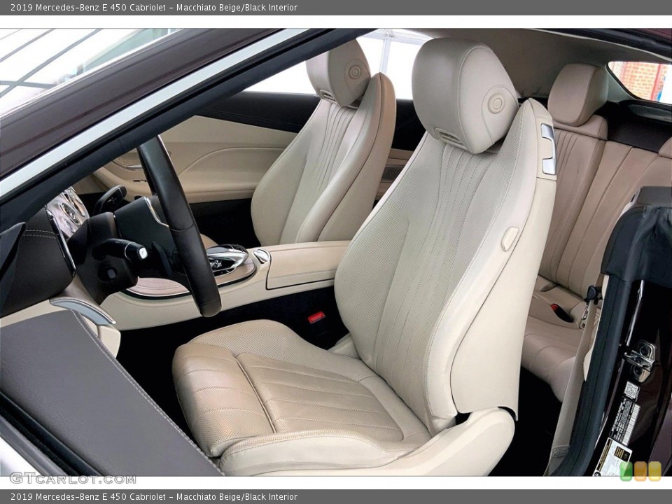 Macchiato Beige/Black Interior Front Seat for the 2019 Mercedes-Benz E 450 Cabriolet #144236871