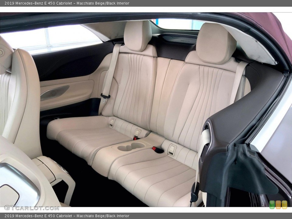 Macchiato Beige/Black Interior Rear Seat for the 2019 Mercedes-Benz E 450 Cabriolet #144236919