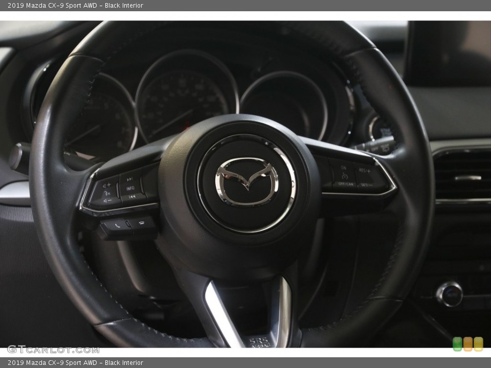 Black Interior Steering Wheel for the 2019 Mazda CX-9 Sport AWD #144238887