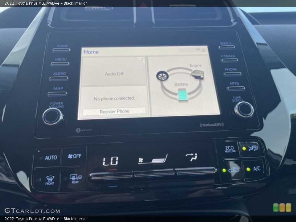 Black Interior Controls for the 2022 Toyota Prius XLE AWD-e #144239676