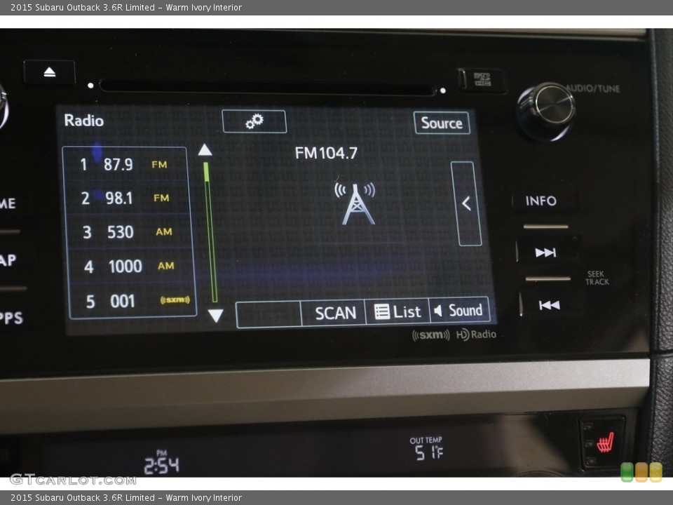 Warm Ivory Interior Audio System for the 2015 Subaru Outback 3.6R Limited #144240873