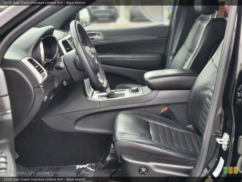 Black Interior Front Seat for the 2018 Jeep Grand Cherokee Limited 4x4 #144241086